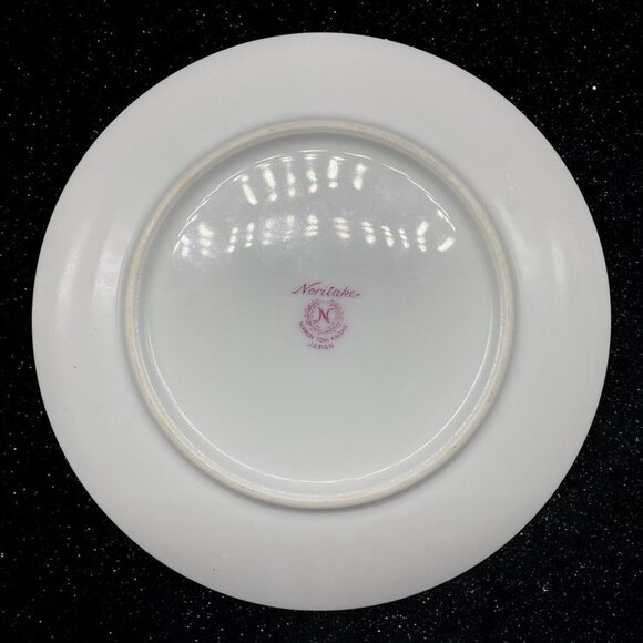 Set Of 5 Noritake Nippon Toki Kaisha Red Bread & Butter Plates Red Flowers 6”D - Picture 4 of 4